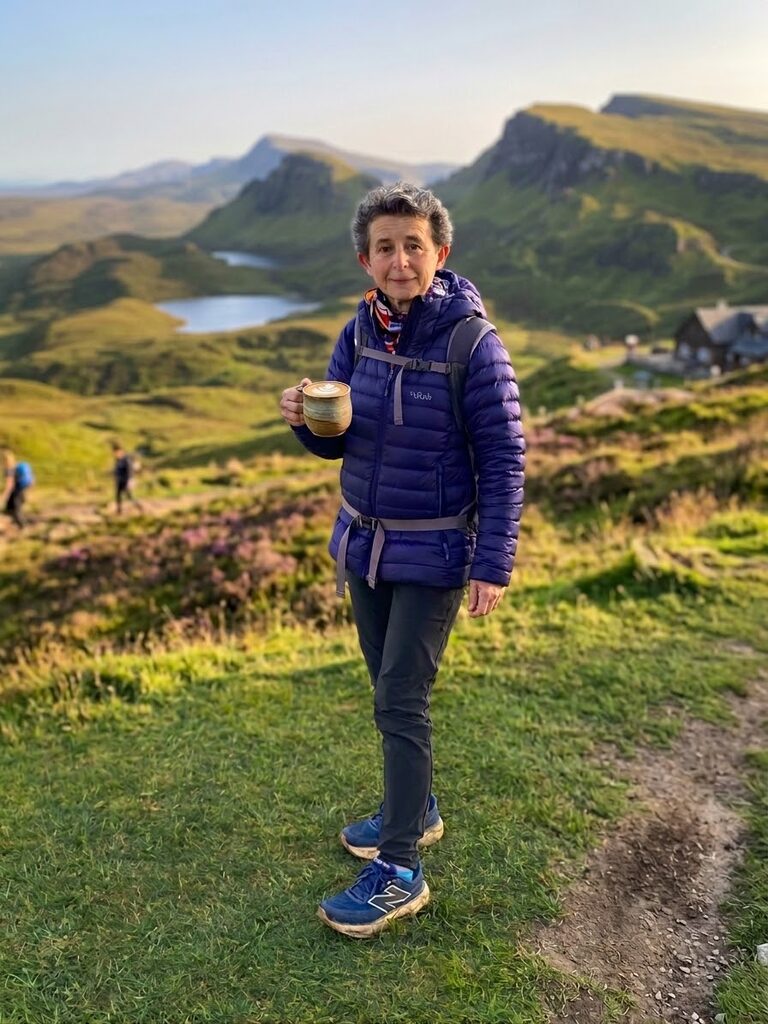 Jeanie Yatagai enjoying a long walk in the countryside